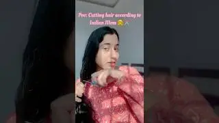Cutting my hair😱according to mom👩 ✂️ #shorts #haircut #beauty