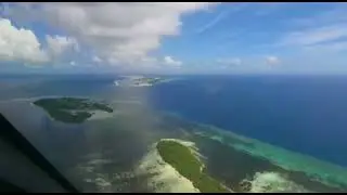 Flight Cockpit Veiw : Maldives domestic flight take off and landing