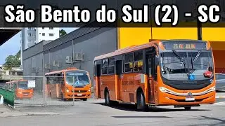 São Bento do Sul (2) ônibus urbano em movimentação por Santa Catarina SC - Viação Rainha #bus