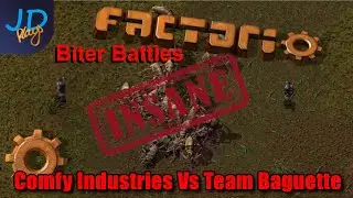 Factorio PvP Biter Battles INSANE Difficulty | Comfy Industries Vs Baguette