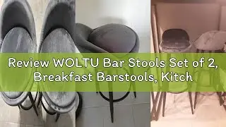 Review WOLTU Bar Stools Set of 2, Breakfast Barstools, Kitchen Island Counter Stools with Low Back a