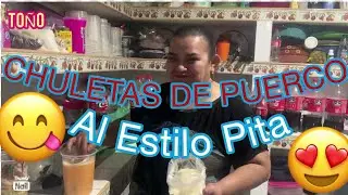 Así cocina mi suegra doña Lupe rojas  chuletas de puerco 😍. Muy rico 
