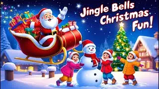 Jingle Bells Christmas Song for Kids | Fun Holiday Rhyme with Santa and Friends jingle bell