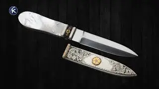 Dennis Friedly Custom Knife California Boot Dagger Engraved By Gil Rudolph