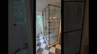 From Designers Idea, to Exceptional Results. #retro #showerdoor #showerglass