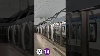 [M&eacute;tro ligne 14 RATP] D&eacute;part d'un MP14CA IDFM n&deg;CA41 &agrave; Saint-Lazare vers St-Denis #shortsvideo #mp14