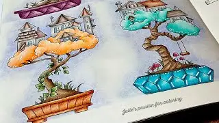 🧡💙 SMALL VICTORIES by Johanna Basford ✏️ prismacolor pencils - easy coloring tutorial PART 3
