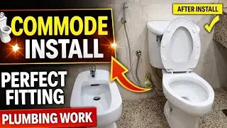 Western Commode & Bidet Wc Installation 🔧🚽 | Bathroom Plumbing Work Step by Step