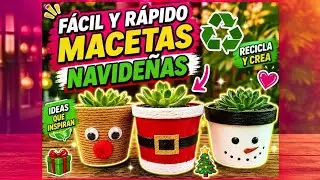 Macetas navideñas recicladas :Gris Moreno