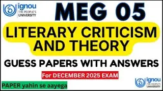 IGNOU MEG 05 GUESS PAPERS FOR DEC 2025 EXAMS | MEG 05 IMPORTANT QUESTIONS FOR DEC 2025 EXAM #meg05