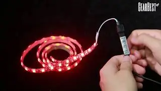 KWB 5V USB LED Strip light 5050 SMD Waterproof with RGB Controller - GearBest.com
