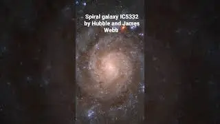 Spiral galaxy IC 5332by Hubble and James Webb