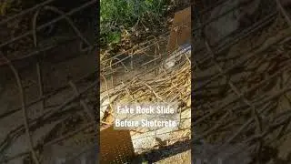 Fake Rock Slide Just Before Shotcrete