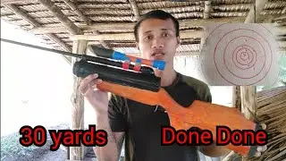 Firing at 30 yards bolitas type PVC Pipe toy rifle