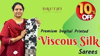 Viscose Silk Sarees with Digital Prints | Trendy & Elegant Collection @ Druthi Sarees Nagole