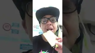 Eating a cracker before my first T shot