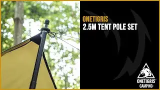 OneTigris Outdoor Height Adjustable Tarp Camping Pole Set | 8.2ft/2.5m