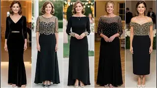 Black and Gold Mother of the Groom Gowns: Elegant Formal Wedding Dress Ideas 2026 for Stylish Moms