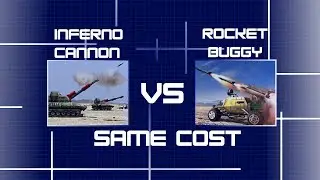 Inferno Cannon VS Rocket Buggy - Same cost (C&C Generals ZH)