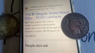 rare peace dollar 1935 January 2024 874 to 18000 us dollar and Morgan 1898 pcgs
