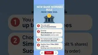 New Bank Nominee Rule from Nov 2025 | Add Up to 4 Nominees!