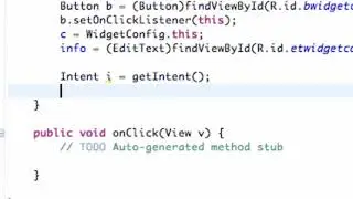 Android Developing Applications Tutorial 165 Setting up Widget Configuration Class