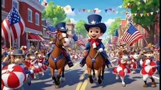 Yankee Doodle Country Drum Parade | English Nursery Rhyme for Kids