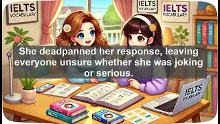 IELTS 9.0 Vocabulary Lesson: Deadpan - Meaning, Common errors, Synonyms and Antonyms