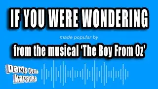 'The Boy From Oz' - If You Were Wondering (Karaoke Version)