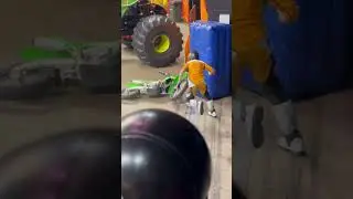 Airbags save lives | Lance Russell at @HotWheels Monster Trucks Live #crash #fail #dirtbike