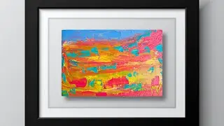 Original Oil Impasto Arizona Painting Small Canvas Arts Abstract Arts for Gift from artist Margary