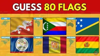 Guess the Flag🌍🚩🤔 (Advanced Edition) | Can You Identify All 80 Countries? #guesstheflag, #quiztime