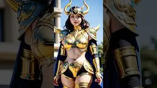 Unstoppable Power: Female Taurus Gold Saint Stands Strong!  #SaintSeiya #Taurus #Anime #Cosplay