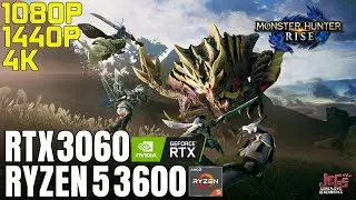 Monster Hunter Rise | Ryzen 5 3600 + RTX 3060 | 1080p, 1440p, 4K benchmarks!