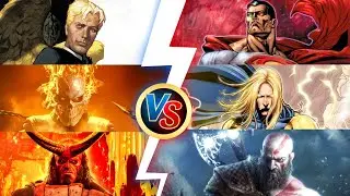 Lucifer VS Cosmic Armour Superman/Ghost Rider VS Sentry/HellBoy VS Kratos/Hell vs Non hell character