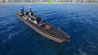 HMS Type 83: manual aiming at ship with short heigh is a bit hard #modernwarships