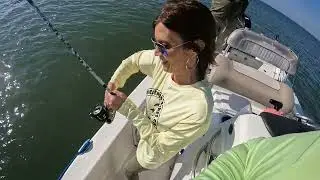 Christy with a nice keeper Redfish.