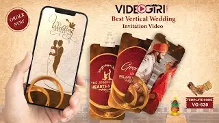 Vertical Wedding Invitation | Save The Date Digital E-Invite | VG-639
