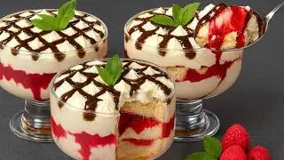 Dessert in 10 Minuten! Schnell, einfach und köstlich! Schokolade und Sahne – es Zergeht auf der Zung
