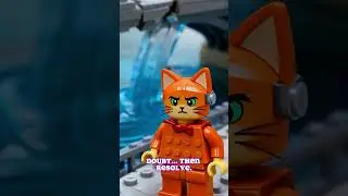he LEGO Hero We Deserve! 🧱🐱 Heroic Orange Cat to the Rescue! #shorts #lego #cat #hero