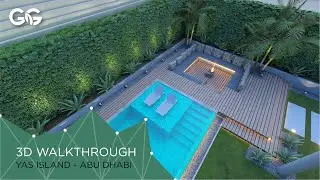 3D Model Landscape Design Walkthrough  Landscape ideas  Backyards ideas in Abu Dhabi