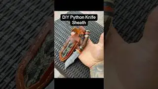 DIY Python Leather Knife Sheath caught in Everglades #diy #knife #leather #sheath #everglades #fyp