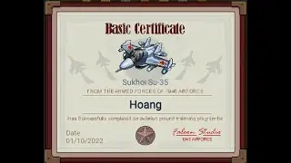 1945 Air Force Game: Sukhoi Su-35 Basic Certificate