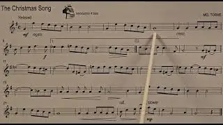 The Christmas Song by Mel Torme piano accompaniment at rehearsal speed