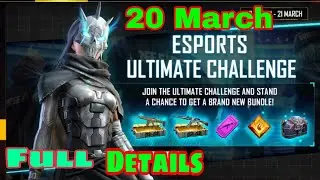 Esport Ultimate Challenge Freefire 20 March | How To Complete Answers Full Details