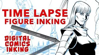 Digital Comic Inking Timelapse [Clip Studio Paint]