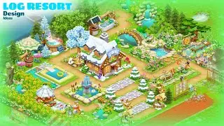 Hay Day Log Resort farm design ideas #hayday 
