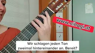 E-Moll Tonleiter aeolisch (nat&uuml;rlich) mit Sch&uuml;lern gemeinsam &uuml;ben