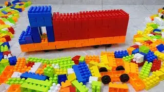 Satisfying diy block truck/ building blocks/ block game/ ASMR