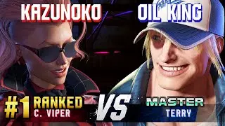 SF6 ▰ KAZUNOKO (#1 Ranked C.Viper) vs OIL KING (Terry) ▰ High Level Gameplay